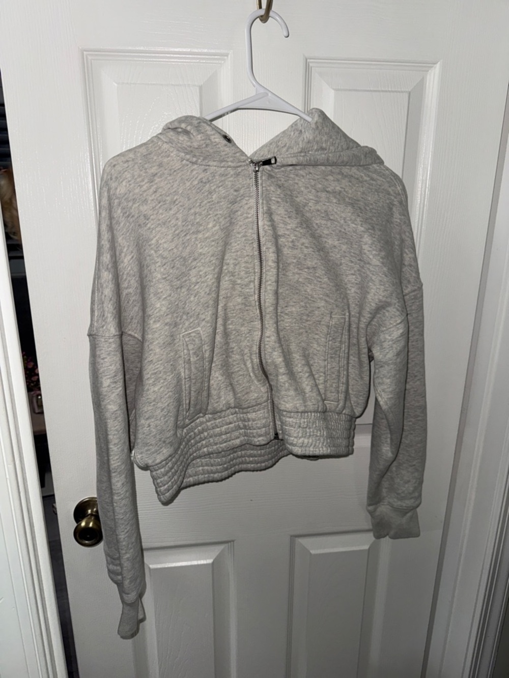 Abercrombie & Fitch Light Gray Zip Hoodie Cardigan